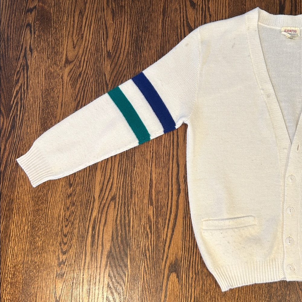 Vintage 80s Preppy Knit Cardigan Sweater - Picture 7 of 12